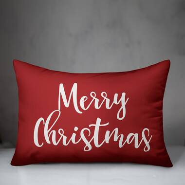 Red merry sale christmas pillow